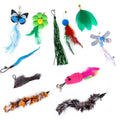 11-Piece Cat Feather Toy Set with Various Styles, Replacement Feather Refills with Bells for Interactive Play and Exercise for Cats and Kittens